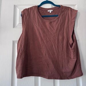 Reitmans Sleeveless Brown Muscle Tee